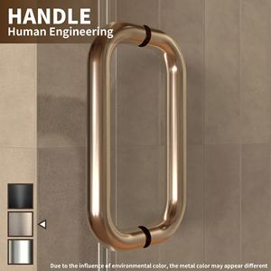 Senza cornice 58-60 pollici. L X 76 Pollici Porta scorrevole per doccia H in vetro temperato trasparente da 5/16 pollici con finitura nichel spazzolato - Product Image 2