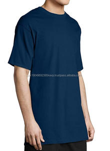 T-shirt Boxy Personnalisé de Haute Qualité, Fabrication de T-shirts Boxy Fit, LOGO, 100% Coton, Couleur Bleue, T-shirt Boxy Fit Uni pour Hommes, Respirant - Product Image 3