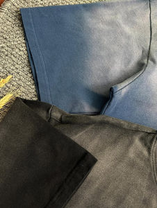 Camiseta Personalizada para Hombre, 100% Algodón, Lavado Degradado, Estilo Patchwork, Bordado, Estilo Urbano, Alta Calidad, Ecológica, Transpirable - OEM - Product Image 6