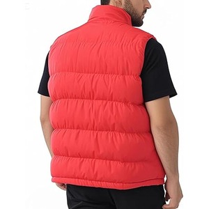 Custom Lightweight Windproof Quilted Stitching Cotton Filling Thermal Puffer Zipper <b>Down</b> Jacket for Men - Product Image 5