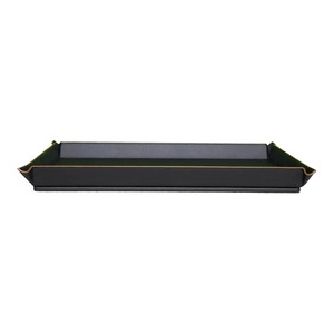 Bandeja de Almacenamiento Rectangular de Cuero, Diseño Minimalista, Organizador de Escritorio de un Solo Nivel, Solución de Ordenación, Interior Negro y Verde - Product Image 5