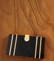 Pochette personnalisée de haute qualité pour la soirée de Thanksgiving, élégante, faite à la main, en résine, avec impression typographique et logo sur mesure