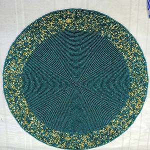 Luxury Seed Beads <b>Beaded</b> Embroidery Dining <b>Placemats</b> Handmade Seed Beads Embroidered Table <b>Placemats</b> Set - Product Image 6