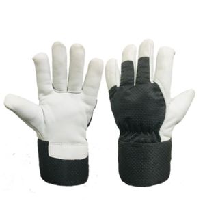 Guantes de Invierno Reforzados de Cuero Vacuno Blanco con Calefacción, Puño de Seguridad Anticorte, 7MM de Grosor, para Esquí, Trabajo al Aire Libre, Unisex - Product Image 1