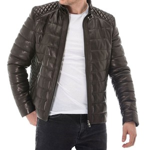 Nouvel arrivage de vestes en cuir à col montant pour hommes de qualité supérieure 100% matériau en toile respirante - Product Image 6