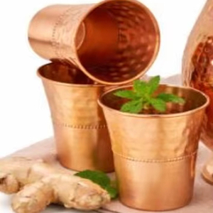 Verres à boire en cuivre, vaisselle haut de gamme, gobelets métalliques pour eau, jus, cocktails, durables, réutilisables, pour cuisine, salle à manger, bar. - Product Image 1