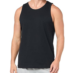 Camisetas sin mangas de entrenamiento de gimnasio para hombre, diseño acanalado ajustado, ropa de Fitness de material de algodón y LICRA 5% - Product Image 1