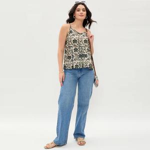 Blusa Ligera con Estampado Blanco para Mujer, Estilo Veraniego para la Playa, Ideal para Vacaciones, al Mejor Precio - Product Image 1