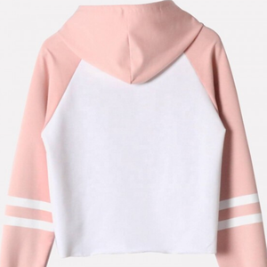 Nouveau design – Sweat à capuche pour femme, service OEM, haut court à manches longues, décontracté, grande taille, en polaire, personnalisable sur le devant, pour l'hiver - Product Image 2