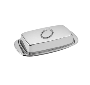 Plateau à fromage durable, élégant, en acier inoxydable, avec couvercle métallique moderne, pour servir le beurre - Product Image 4
