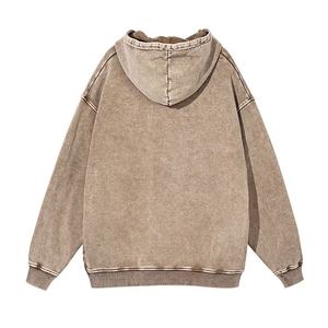 Nouveau style – Sweat à capuche oversize pour homme 100 % coton délavé à l'acide, qualité supérieure, épais, style vintage streetwear, personnalisable avec logo OEM/ODM - Product Image 2