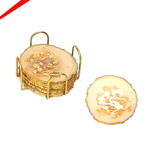 High Quality Resin Coaster Handmade Coaster With Metal Stand for Office Desk Home & Office Use - Product Image 1