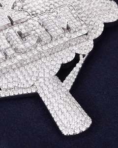 Pendentif Lettre Personnalisé VVS Moissanite pour Homme, Testeur de Diamant, Breloques Hip Hop, Bijoux en Argent 925 Iced Out - Product Image 4