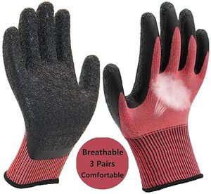 Gants de travail de sécurité antidérapants en caoutchouc robuste, conçus avec un matériau respirant et un poignet élastique flexible pour hommes et femmes - Product Image 6