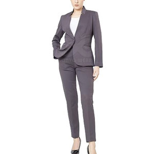 Women Classic <b>Blazer</b> Trousers Suit <b>Set</b> Formal Office Business Wear Custom Logo Private Label Wholesale - Product Image 5