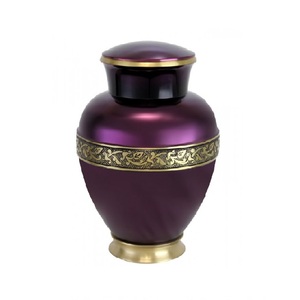 Urna Funeraria de Latón Grabada, Color Negro/Dorado Sólido, Artículos Funerarios, Urna para Cenizas Humanas para Servicios Conmemorativos de Entierro - Product Image 2