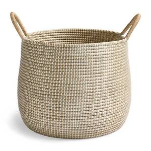 <b>Large</b> Natural Seagrass Handwoven <b>Basket</b> with Handles Durable <b>Storage</b> <b>Basket</b> Wholesale eco friendly Made in Vietnam - Product Image 2