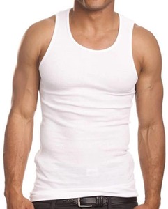 Camiseta sin mangas de algodón transpirable estilo vintage para hombre, tejida, sin mangas, al por mayor, lista para enviar, con logo personalizado - Product Image 3