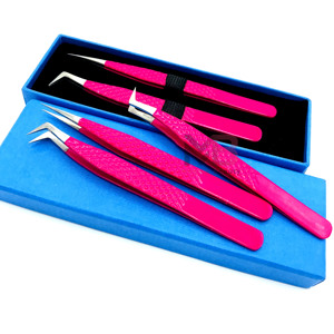 แหนบสแตนเลสสำหรับต่อขนตาแบบมืออาชีพสำหรับร้านเสริมสวย ขายส่ง - Product Image 4