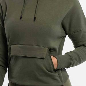 Sudadera Deportiva de Algodón Estampada para Mujer, Sudadera de Invierno con Capucha, Bolsillos Delanteros, Mangas Largas, Tejida, Personalizable - Product Image 4