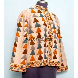 Veste Cotrise pour tous les festivals, broderie style bohème cousue à la main, manteau de festival bohème, style vintage décontracté, pour les vacances, la plage et les soirées - Product Image 4