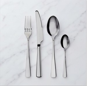 Ensemble de couverts minimalistes en acier inoxydable, finition miroir haute brillance, résistant à la rouille, pour mariage, fourchette, couteau, cuillère - Product Image 1