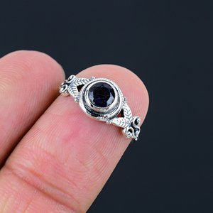 Bague en argent sterling 925 pour femme, saphir, design classique de luxe, prix de gros, bijoux les plus vendus - Product Image 4
