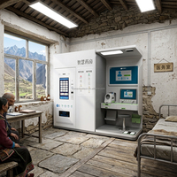 Huasheng Medical Fortschrittlicher Telemedizin-KI-gestützter Apotheken-Medikamenten-Verkaufsautomat Selbstbedienungs-Vital-Hub Medizinischer Kiosk HS-S550