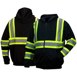 เสื้อแจ็คเก็ตนิรภัยสะท้อนแสงแบบ Hi-Vis สำหรับฤดูหนาว พิมพ์โลโก้ตามสั่ง สะท้อนแสง 3M ได้รับการรับรองมาตรฐาน CE ผลิตจากโพลีเอสเตอร์ สำหรับผู้ชาย งานก่อสร้าง - Product Image 1