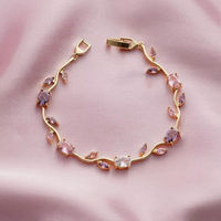 Bracelet jonc tendance en or floral 18 carats avec diamant de laboratoire, pierre précieuse, cadeaux de mariage et de Noël, bijoux de luxe unisexe certifiés IGI