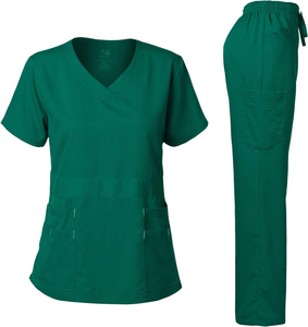 High Quality Medical Scrubs <b>Set</b> Polyester Spandex Nurse Uniform for Women & Men Hospital <b>Doctor</b> Nursing Workwear - Product Image 5