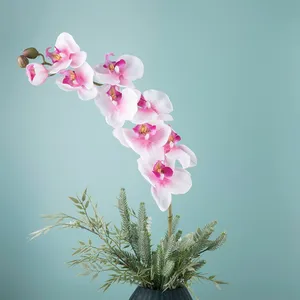 Mw18902 orquídea de flores artificiais, flor branca para decoração de natal
