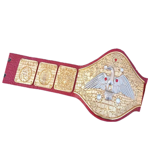 Cinturón de Campeonato Premium con Diseño de Águila Dorada y Correa Roja, Trofeo Deportivo de Alta Calidad - Product Image 3