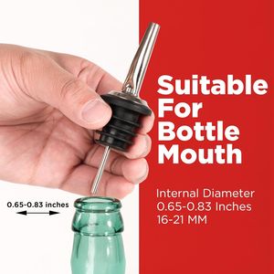 Set da 48 Beccucci Versatori in Acciaio Inox per Bottiglie, Accessori per Bevande Alcoliche, Vino e Liquori, Ideali per Bar e Dispenser - Product Image 1