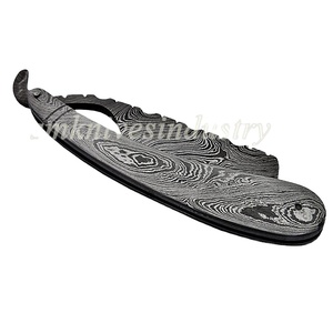 Navaja de Afeitar Profesional de Lujo Hecha a Mano con Hoja de Acero de Damasco y Mango de Alta Precisión (sm4) - Product Image 6