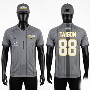 เสื้อกรรมการฟุตบอลพรีเมียม 160 GSM โพลีเอสเตอร์อินเตอร์ล็อค สีน้ำเงิน สกรีนโลโก้แบบซับลิเมชั่น ชุดยูนิฟอร์มทีม - Product Image 6