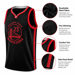 Maillot de basketball personnalisé OEM imprimé, sans manches, en mesh respirant, séchage rapide, uniforme par sublimation pour clubs, écoles, unisexe - Product Image 4