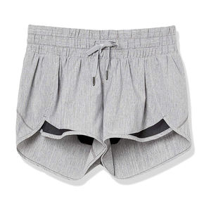 Shorts de sport pour femmes, respirants, à séchage rapide, légers, pour la course à pied, le yoga, l'entraînement en plein air, avec poche zippée, 100% polyester - Product Image 1