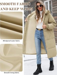 Women's Lightweight <b>Packable</b> Hooded Winter Quilted Puffer <b>Jacket</b> Detachable Sleeves Hat Zipper Closure Water Resistant Fur - Product Image 3