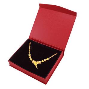 Boîte de rangement à bijoux rectangulaire avec pendentif rose en feuille d'or multi-crochets, cinq positions de suspension, 162x135x35mm, Saint-Valentin, Yongda - Product Image 1