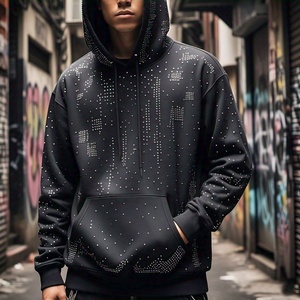 Veste de créateur sweats à capuche personnalisés pour hommes logo imprimé printemps veste en jean à capuche surdimensionnée pour hommes sweats à capuche pour hommes - Product Image 2