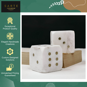 Premium Quality Wholesale Supply Luxury Home Decorations Modern Minimalist Eco Friendly Square Marble Handmade Dice Custom Logo - Product Image 4