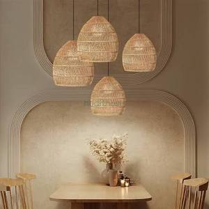 Decorative Rattan Pendant Light Handmade Woven Ceiling Lamp for Dining Room Living Room Entryway Hallway - Product Image 4
