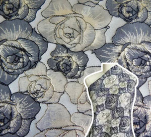 เสื้อแจ็คการ์ดโพลีเอสเตอร์สำหรับผู้หญิงเสื้อยืดเดรสผ้าโพลีเอสเตอร์100% 19% ฉัน81% <span class=keywords><strong>P</strong></span> ลายดอกไม้ระบายอากาศได้ดี - Product Image 1