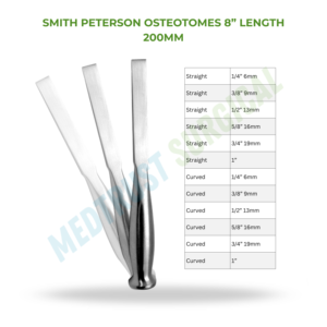 Osteotomes Smith Peterson 8 pouces 200 mm, instrument de chirurgie neuro-spineuse pour ostéotomie vertébrale et coupe osseuse - Product Image 2