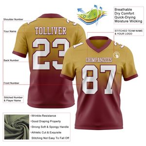 Camiseta de Fútbol Americano al por Mayor, Malla de Poliéster, Sublimación Completa, Logotipo Personalizado, Proveedor OEM, Secado Rápido, Transpirable, Ropa de Equipo - Product Image 4
