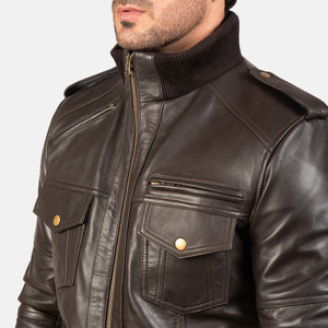 Nueva Colección de Chaquetas de Cuero para Hombre, Cálidas, con Cierre y Bolsillos, Ajustadas, Otoñales, Impermeables y Ecológicas - Product Image 6