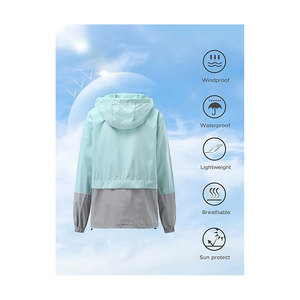 Packable Woven <b>Women's</b> Windbreaker Jacket Waterproof Lightweight <b>Hooded</b> <b>Raincoat</b> <b>for</b> Travel Hiking Customizable - Product Image 4