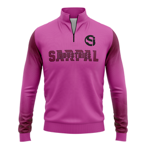 Sweat-shirt d'hiver pour homme en coton, demi-zip, doublure polaire épaisse, fermeture éclair, design uni, impression sérigraphique sur le devant, sweats personnalisés - Product Image 1