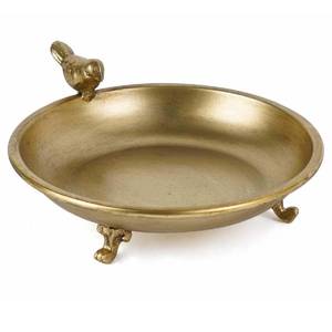 Hot Selling Vintage Decorative Aluminium Bird <b>Candle</b> Holder Gold Finish Handmade Plate <b>Tray</b> Pillar Candlestick Stand Home - Product Image 1